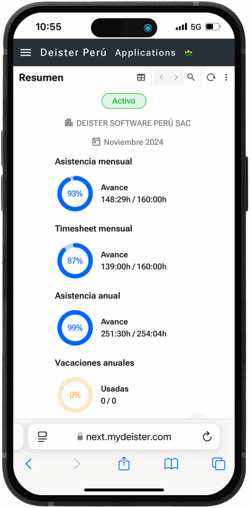 Pantallas móviles de Airtool HCM mostrando gestión de personal y métricas.